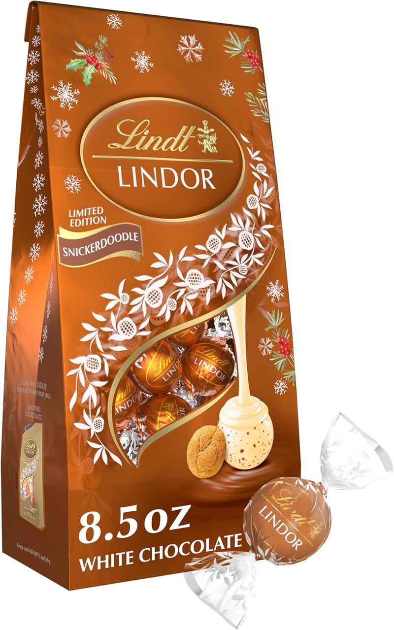 Lindt LINDOR Holiday Snickerdoodle White Chocolate Truffles - Image 1